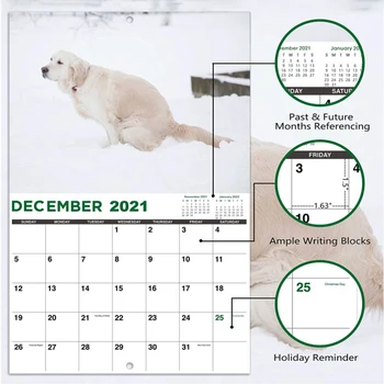 Kamštukas Dovanos 2021 Kalendorius Pooping Šunys Sieninis Kalendorius Smagios Dovanos Darbastalio Apdaila Kalendorius Namų Ūkio Produktai
