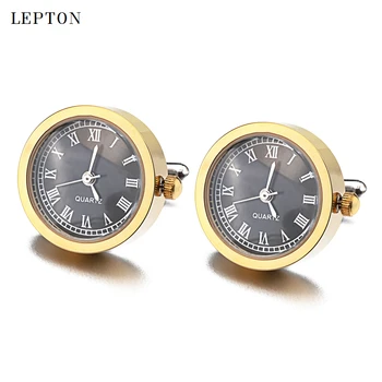 Karšto Pardavimo Baterijos Digital Žiūrėti rankogalių segtukai Vyrų Lepton Nekilnojamojo Laikrodis rankogalių segtukai Žiūrėti Rankogalių segtukai už Mens Papuošalai Relojes gemelos