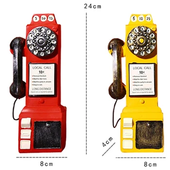 Karšto Pardavimo Kūrybos Dervos Telefonai Modelio Retro Amatų Namų Puošybai Vintage Telefono Modelis Amatų Papuošalai Retro Namuose