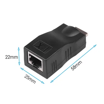 Kebidu 1 Pora Naujausias 4K*2K HDMI Extender Siųstuvas TX/RX 30m HDMI V1.4 HD 1080P Per Cat5e RJ45 CAT6 Ethernet Kabelis