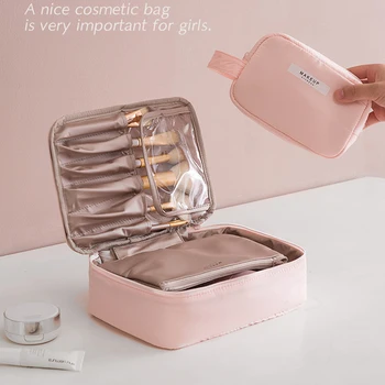 Kelionės Kosmetikos Krepšys Kosmetologė sudaro Šepetys saugojimo krepšiai Moterims Organizatorius Vandeniui Ranka Maišo Didelės talpos, tualetinių reikmenų Dėklas