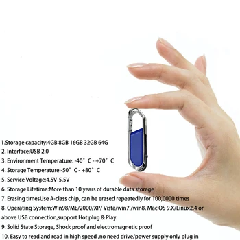 Keychain Plonas Metalinis USB Flash Drive 32GB 64GB Pen Ratai Memoria Usb atmintinė 16GB 8GB 4GB Pendrive USB 2.0 Flash Drive, U Disko Dovana