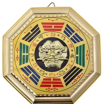 Kinų Feng Shui Dekoravimo Liūtas Bagua Veidrodis Daoizmas Talisman Energy FengShui Chi Namų Puošybai Ornamentu Dekoras