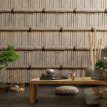 Kinų Stiliaus Žalia Bambuko Tapetai, 3D Stereo Kambarį Studijų Fone, Sienos Popieriaus Namų Dekoro PVC, atsparus Vandeniui Papel De Parede
