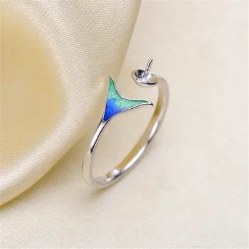 Klasikinis Mados Žiedas keičiamo dydžio Dizaino Žiedai Bazės 925 Silver Pearl Žiedai Parametrai Moterų 