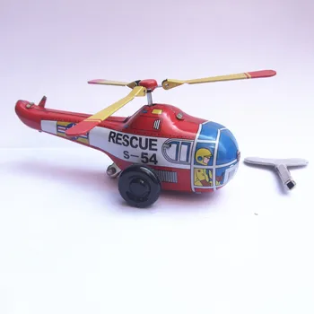 Klasikinių Senovinių Clockwork Mažai Sraigtasparnis Nostalgiškas Likviduoti Vaikų Vaikai Alavo Žaislai Su Pagrindiniais Įdomus Žaislai, Dovanos Vaikams