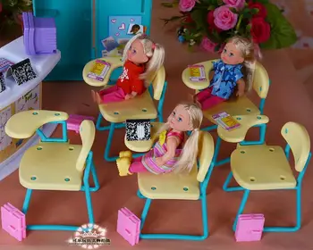 Klasėje barbie kelly Baldai Scenos Rekvizitą Darželio Klasėje Rinkinį Mergaitėms, Žaislai barbie lėlių priedai