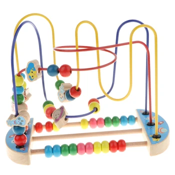 Kosminių Rutuliukų Labirintas kalnelius, Medinės Švietimo Ratą Žaislas, skirtas Vaikams