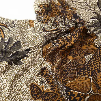 Krano Bananų medis skaitmeninės tapybos grynos medvilnės audinio kelnės ткань хлопок ткани tissu telas por metro tissus tela afrikos