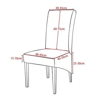 Kėdžių dangose Spandex vientisos Spalvos Valgomojo Kėdę Apima Anti-purvinas Ruožas Kėdė Padengti Virtuvės A45008