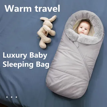 Kūdikių miegmaišis Kūdikiams Žiemą Lova Prabangus Krepšys Vežimėlis storas Šiltas Susisiekimas Paketas Sleepsack Kūdikio Vežimėlis Priedai