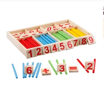 Kūdikių Žaislai, Mediniai Žvalgybos Stick Švietimo Mediniai Žaislai, Statyba Blokai Montessori Matematikos Dovanų Didmeninės