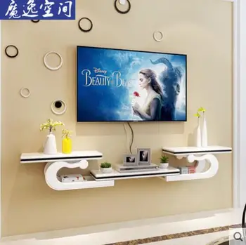 Kūrybinės Europos sienos kabo TV spintelė set-top box, lentynos kambarį TV wall shelf pasiskirstymo apdaila