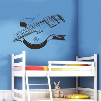 Kūrybos didelio formato Muzikos gitara Siena Lipdukas Muzikos kambarys miegamasis apdailos jam prilygintą išsilavinimą Meno, Lipdukai, tapetai individualumą lipdukai