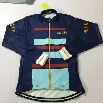 LE COL dviračių žiemos striukė, kostiumas vyriški ilgomis rankovėmis jersey rinkiniai pro komandos apranga kelių dviračių MTB drabužiai ropa ciclismo maillot