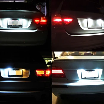 LED 12V Automobilio Licencijos Plokštės, Šviesos, BMW Mini Cooper S R50, R52, Konvertuojamas R53 Auto Įspėjimo Licencijos Numeris Lempos