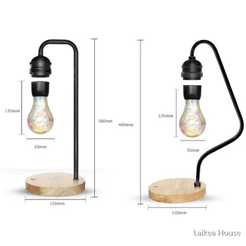 LED Magnetic Levitation Lemputės Užveskite Slankiojo Stalo Lempos Magic Black Tech Belaidis Kroviklis, Telefono Staliniai Šviestuvai-Geriausia Dovana