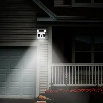 LED Vandeniui Skaičius Doorplate Saulės Lempos Lauko Energijos Taupymo Namas šviesiniai Buto Numeris Šviesos