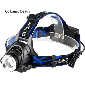 LED Žibintai Žibintuvėlis Q5 priekinis žibintas 3 Režimai Kempingas Žvejybos Apšvietimo Įkrovimo IP45 Vandeniui