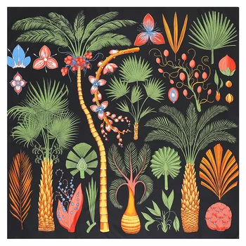 LESIDA Prabangos Prekės ženklo Dizainas Palmių Žiemos Aikštėje Šalikas 130cm Ruoželiniu Šilko Šalikas Moterims Kerchief Šalikai Ponios Skara