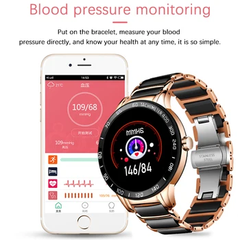 LIGE 2020 Naujas Smart Watch Vyrų Širdies ritmo Monitorius Kraujo Spaudimas Fitness tracker Keramikos dirželis Sporto Žiūrėti vandeniui Smartwatch