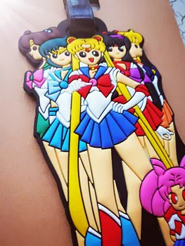 LISM Sailor Moon Anime Kelionės prekės Bagažo Žymeklis Lagaminą ID Adresą Nešiojamų Žymes Turėtojas Bagažo Etiketės Naujas