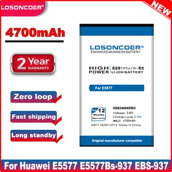 LOSONCOER 4700mAh HB824666RBC Baterija Huawei E5577 E5577Bs-937 EBS-937 Baterija