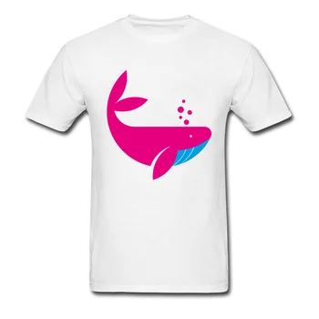 Laikykite Kvėpavimą 2018 Pink Cartoon Banginis Spausdinti Vyrų T-shirt Funky Juoda Viršūnės T-shirts O Kaklo trumpomis Rankovėmis Medvilnės Drabužius