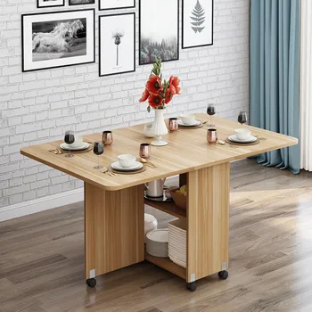 Lankstymo valgomojo stalas, buitinė mažas butas lentynos paprasta ir lengva naudoti daugiafunkcinis ištraukiama mobiliojo pietų stalo