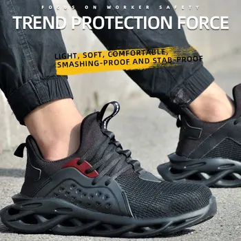 Lengvi apsauginiai batai, orui ir patogūs, anti-smashing ir anti-punkcija, kojų apsaugos Lauko darbai batai