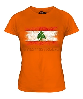 Libanas Nelaimę Vėliavos Ponios Įrengtas Marškinėliai Viršuje T-Marškinėliai Vyriški trumpomis Rankovėmis Marškinėliai Vasaros Cool Grafika marškinėlius