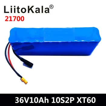 LiitoKala 36V 10ah baterijos 21700 5000mah 10S2P baterija 500W didelės galios baterija Ebike elektrinių dviračių (BMS) XT60