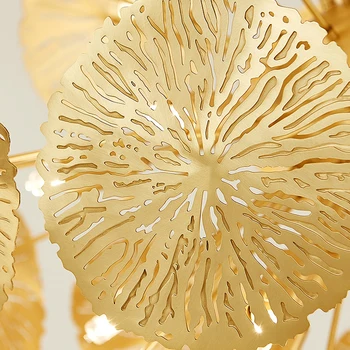 Lotus Lapų Meno Nerūdijančio Patalpų Sieniniai Šviestuvai Aukso Įrenginiai Elegantiškas Lempa Metalo Kūrybos Žibintai Led Siena Šviesos Kambarį
