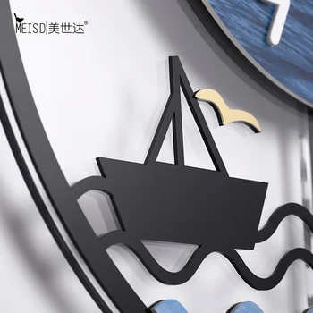 MEISD Sieninis Laikrodis Švytuoklinis Laikrodis Šiuolaikinės Silent Kabinti Kvarco Žiūrėti Kambarį Namų Dekoro Horloge Mėlyna Paveikslų Nemokamas Pristatymas
