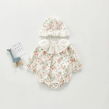 MILANCEL 2020 m. rudenį kūdikių naujagimių drabužiai gėlių kūdikių mergaičių bodysuit korėjos kūdikio mergina gimtadienio drabužius su skrybėlę