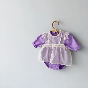 MILANCEL kūdikių mergaičių drabužius kūdikiams, mergaitėms bodysuit nėrinių suknelė ir bodysuit baby one piece kūdikių apranga
