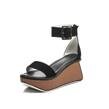 MORAZORA 2020 naujas mados moterų gladiatorių sandalai verstos odos batų sagtis punk laisvalaikio bateliai moteris platformos pleištai batai