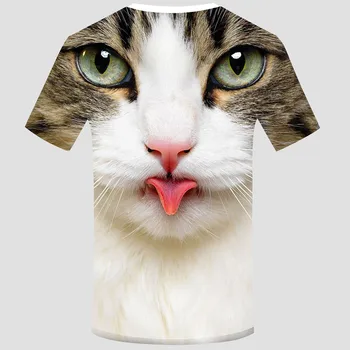 MUQGEW 2019 m. vasarą, juokingi marškinėliai moterims marškinėliai Atsitiktinis Unisex Juokinga 3D Spausdinimo Gyvūnų Vasaros Trumpas Rankovės Marškinėliai Viršų #Y4