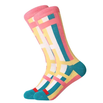 MYORED lašas laivybos 5pairs/daug karšto pardavimo sokken Calcetines de hombre, cuadrados multi-colored dovanų kojinės