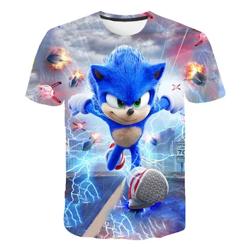 Mada Vaikams, Drabužiai Berniukams, T-marškinėliai, Sonic The Hedgehog Drabužius Sonic marškinėliai Vaikas Mergina Drabužius Paauglys Viršūnes Tee Mergaičių marškiniai