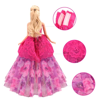 Mados Rankų darbo 7 elementai /daug Atsitiktinių Lėlės Aksesuaras Žaislas Princesė Šalis suknelė Objektų Padažu Žaidimas, Barbie Girl 