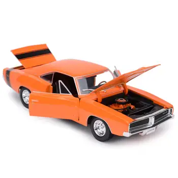Maisto 1:18 1969 Dodge Įkroviklis R/T Oranžinė Sporto Automobilio Statinio Lydinio Transporto Priemonių Kolekcines Modelio Automobilių Žaislai