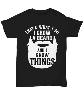 Man Auga Barzda Ir Aš Žinau, Ką T-Shirt Juokinga Už Ūsų Barzdotas Vyrai Tee Dovanos Streetwear Juokingi Marškinėliai