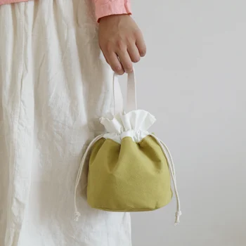 Mažas šviežių medvilnės ir lino rankinės panele Mamyte maišas maišas vientisos spalvos šviesos kišenėje Atsitiktinis Entire