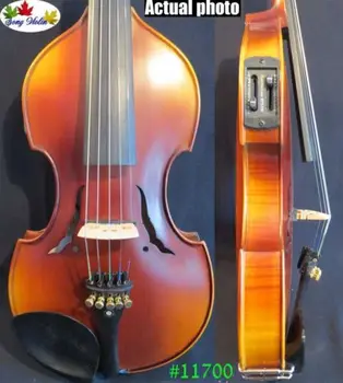 Medžio masyvo Baroko stiliaus rudos spalvos 4/5strings elektrinis smuikas 4/4 +Akustinis smuikas
