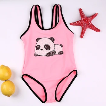 Mergina Panda China maudymosi Kostiumėliai, Kūdikių Mergina maudymosi kostiumėlį, Maudymosi Kostiumai Vaikams, Viena Vienetų, maudymosi Kostiumėliai, Paplūdimio Merginų Biquini Infantil
