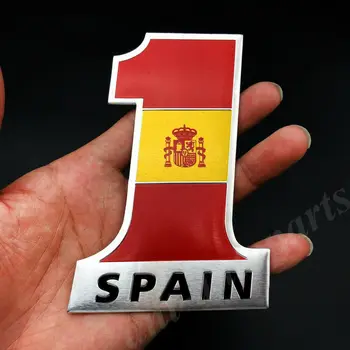 Metalo No. 1 Ispanija Ispanijos Vėliava Automobilių Kamieno Sparnas Galinis Logotipas Ženklelis, Lipdukas, Decal