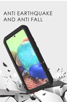 Metalo Vandeniui Case For Samsung Galaxy A71 5G Atveju, atsparus smūgiams Padengti 360 viso Kūno Šarvai Atveju, Samsung Galaxy A71