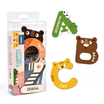 MiDeer Gyvūnų Šaldytuvas Magnetiniai Lipdukai Ikimokyklinio Ugdymo Kūdikių Anglų Kalbos Žodžių Anglų Kalbos Abėcėlę Žaislai