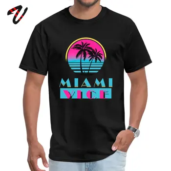 Miami Vice Apvalios Apykaklės Marškinėliai Darbo Diena Užsakymą Topai Marškinėliai Neapykantos Rankovės 2019 Naujausias Milano juodos spalvos Drabužius Marškinėliai Vyrams